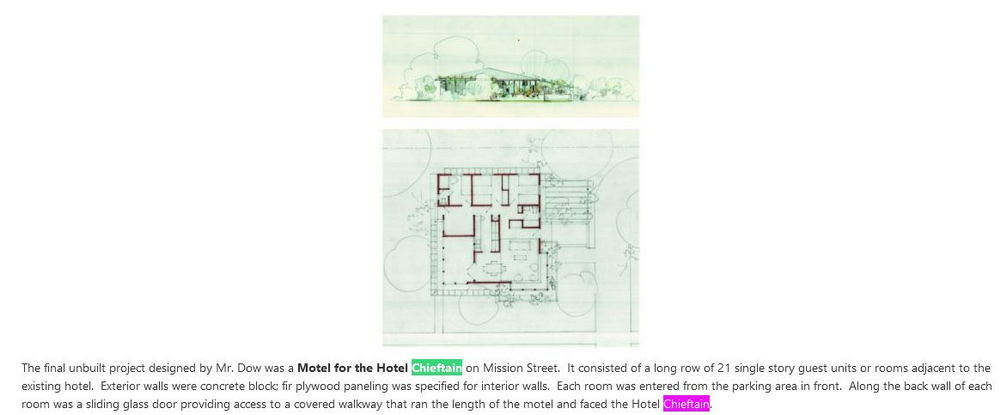 Hotel Chieftan - Alden B Dows Unbuilt Motel Addition (newer photo)